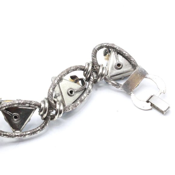 Henkel & Grosse for Christian Dior High End Designer Blue Triangular Bracelet - Picture 11 of 11